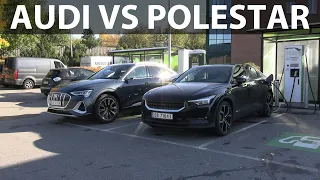 Race between Polestar 2 and e-tron 55 Sportback feat. @KrisRifa