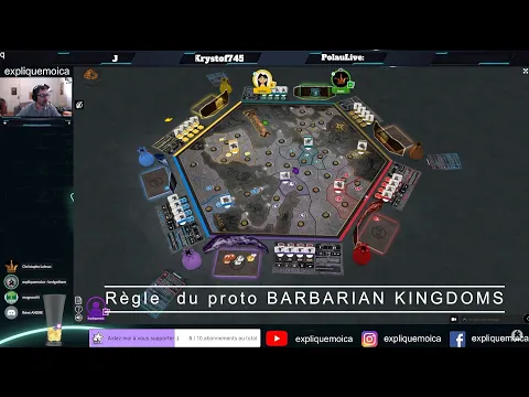 PROTO BARBARIAN KINGDOMS tabletopia on vous explique les règles, on joue avec l'auteur