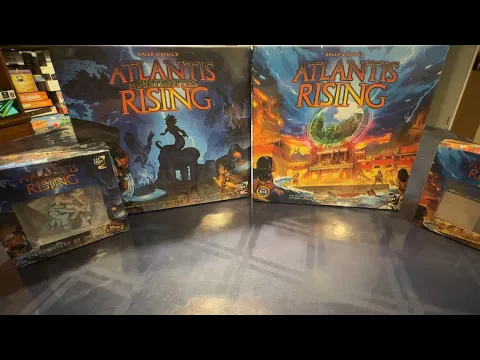 Unboxing: Atlantis Rising 2nd edition kickstarter and expansion Monstrosities