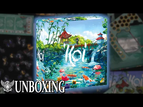 Koi Board Game Unboxing - Build a Stunning 3D Koi Pond!