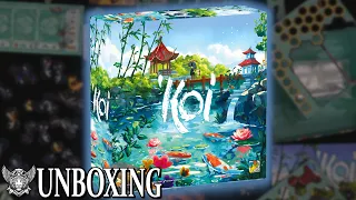 Koi Board Game Unboxing - Build a Stunning 3D Koi Pond!