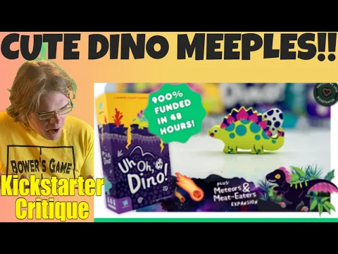 Uh Oh, Dino! - Cute & Chaotic Co-op for 2-4 - Christmas SHipping!- Kickstarter Critique Review