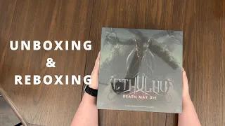 Cthulhu: Death May Die - Board Game Unboxing & Reboxing - What's in the Box?