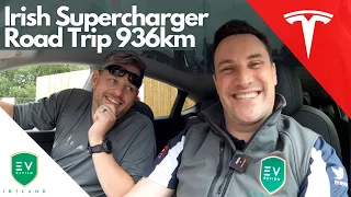 Tesla Model Y LR Irish Supercharger Road Trip 936km