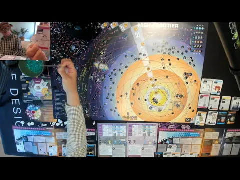 Teach and playthrough High Frontier Module 3 Conflict, with modules 0, 1, and 2.