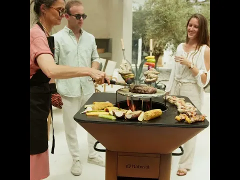 Braseiro Churrasqueira com Rodas 81x81cm Bacchus Naterial