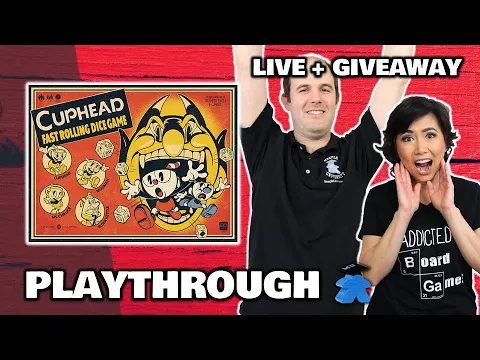 Cuphead: Fast Rolling Dice Game - LIVE Playthrough Board Game & Giveaway Worldwide