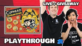 Cuphead: Fast Rolling Dice Game - LIVE Playthrough Board Game & Giveaway Worldwide