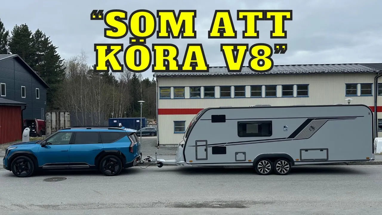 Kia EV9 med 2t husvagn (0 grader) - Hööög förbrukning | Elbilsmagasinet