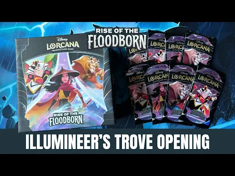 Disney Lorcana Illumineer's Trove Box Opening Unboxing - Rise of the Floodborn TCG