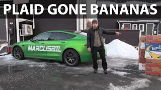 Tesla Model S Plaid banana box test