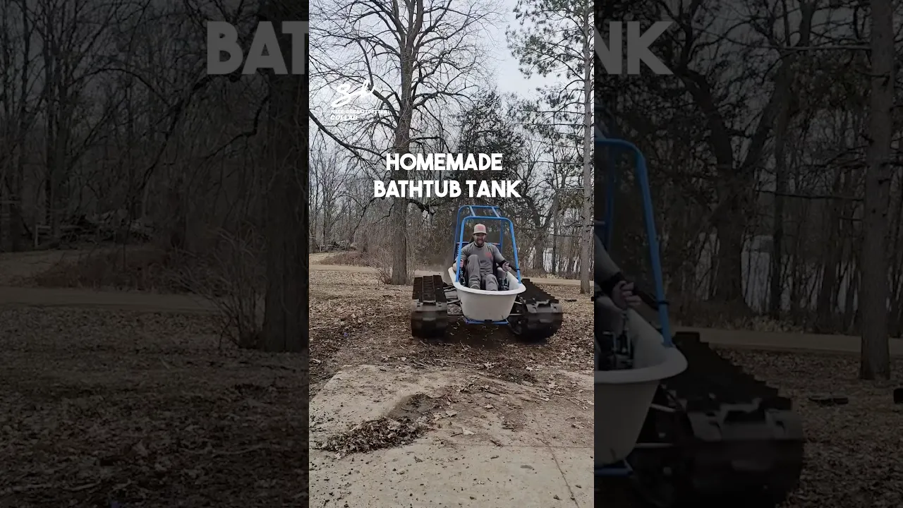 Homemade Bathtub Tank! 😱 #bath #tank #cars