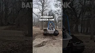 Homemade Bathtub Tank! 😱 #bath #tank #cars