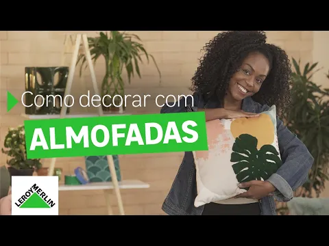 Almofada para Encosto Quadrado Listrado Bege 43x43cm