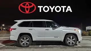 NIGHT REVIEW -- 2023 Toyota Sequoia Capstone // Is it Worth the $81,000 Price??