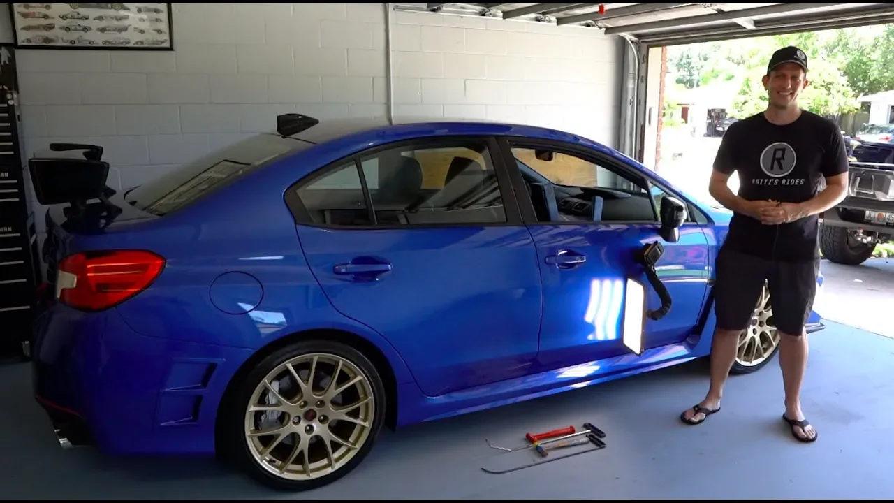 Someone DENTED the door on my Subaru WRX STI Type RA!