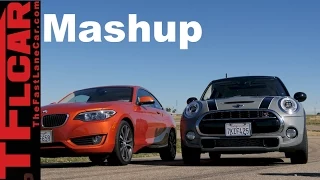 2015 BMW 228i vs MINI Cooper S Mashup Drag Race & Performance Review