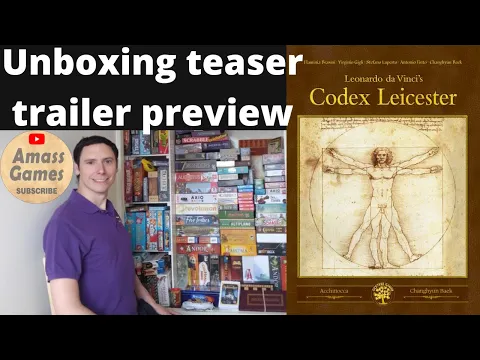 Leonardo da Vinci's: Codex Leicester worker placement area AmassGames unboxing teaser trailer Korean
