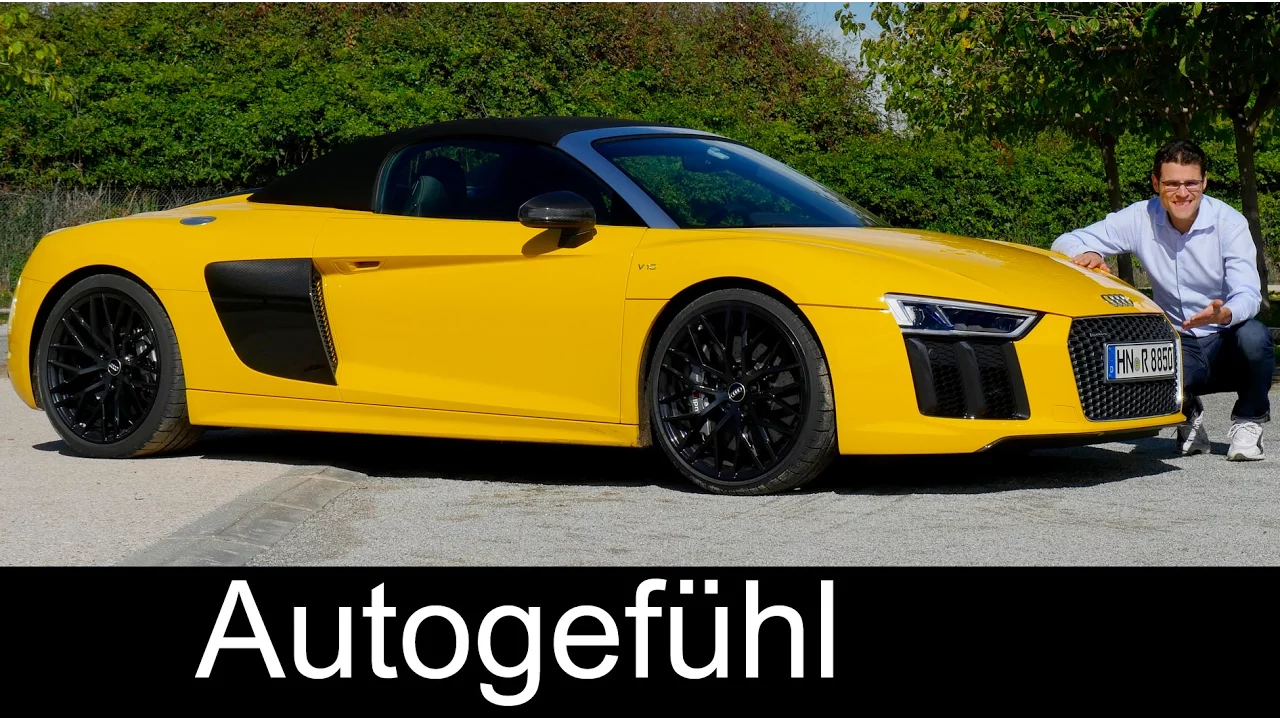 Audi R8 Spyder V10 540 hp FULL REVIEW test driven new/neu 2017 - Autogefühl