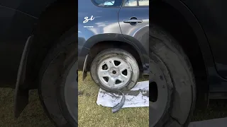Yes, we filled a tire with concrete...🤣🤣 #tirechange #funny #carhacks