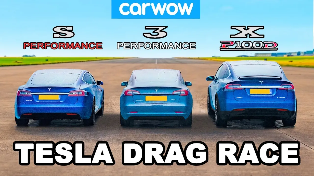 Model S vs 3 vs X - Tesla Performance DRAG RACE, ROLLING RACE & BRAKE TEST!