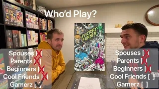 Who'd Play That? (Factory Funner, Sagrada, and Spirit Island)