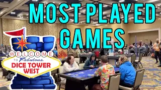 Most Played Games at Dice Tower West 2025 - Live with Tom Vasel
