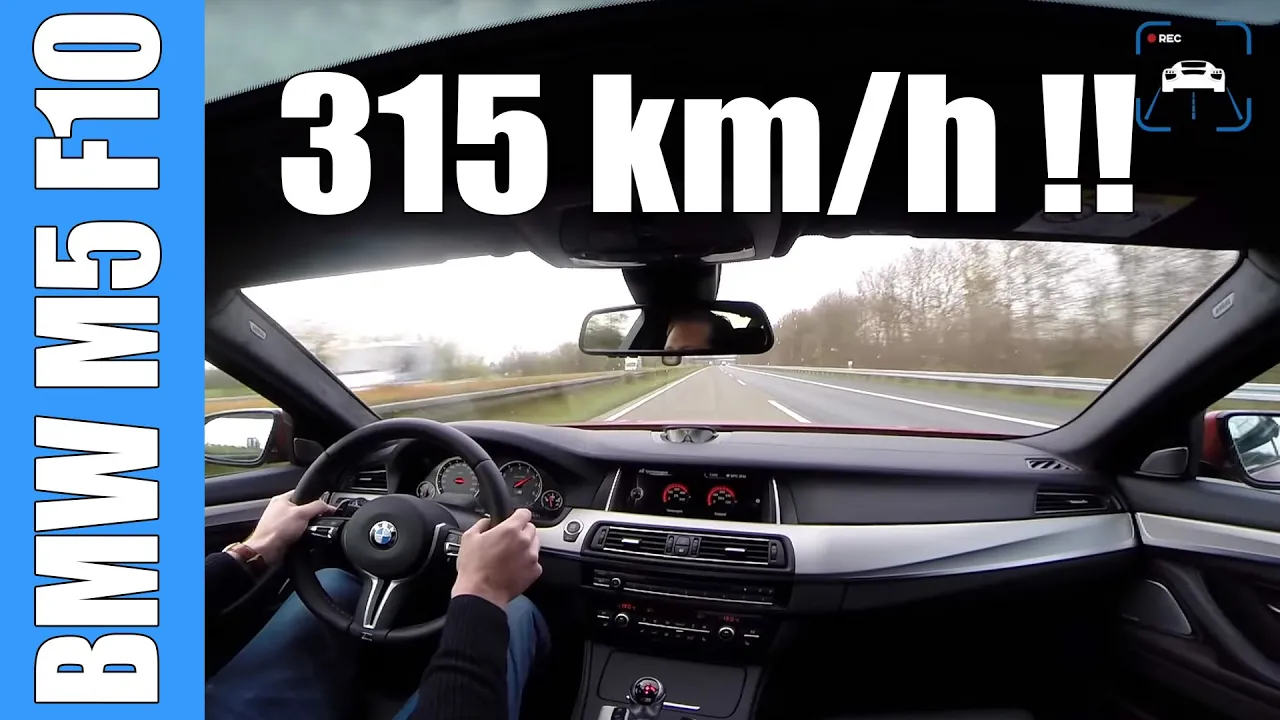 575 HP BMW M5 F10 COMPETITION 313 km/h TOP SPEED Acceleration Autobahn