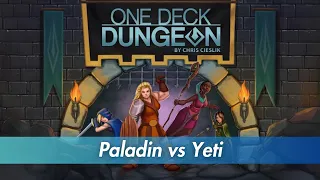One Deck Dungeon Playthrough - Paladin vs Yeti