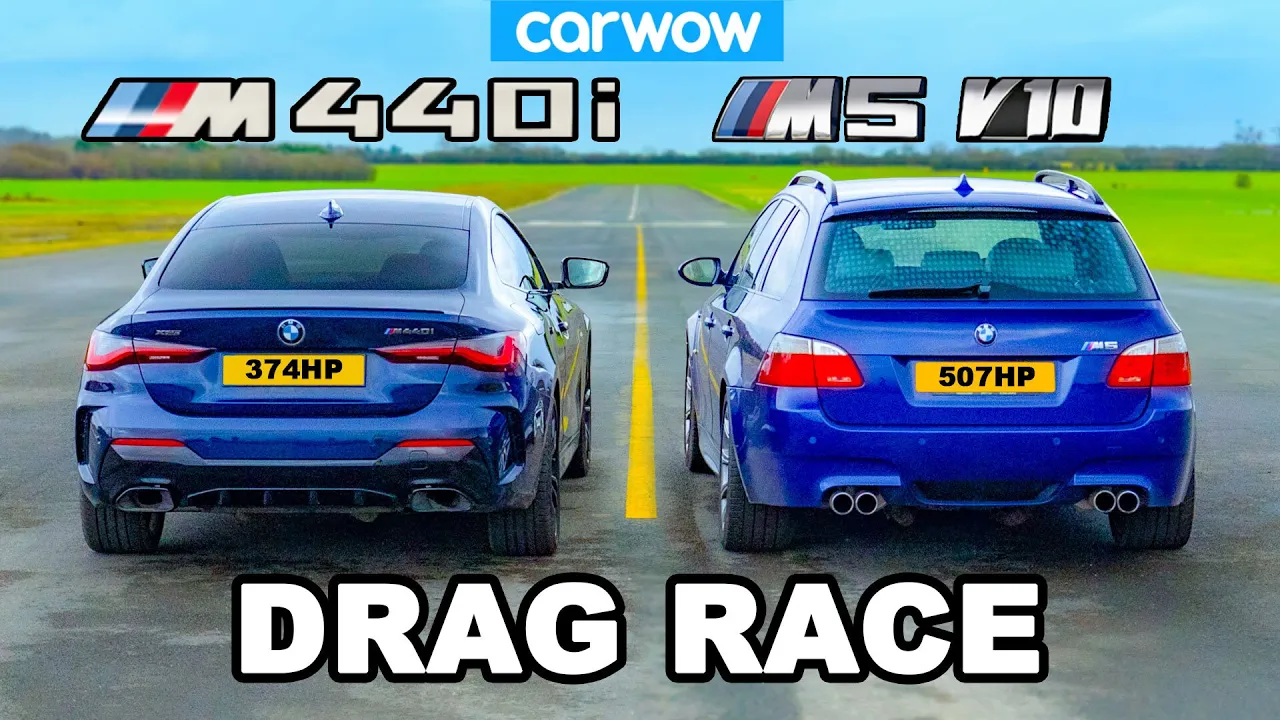 BMW M5 V10 Touring v BMW M440i: DRAG RACE