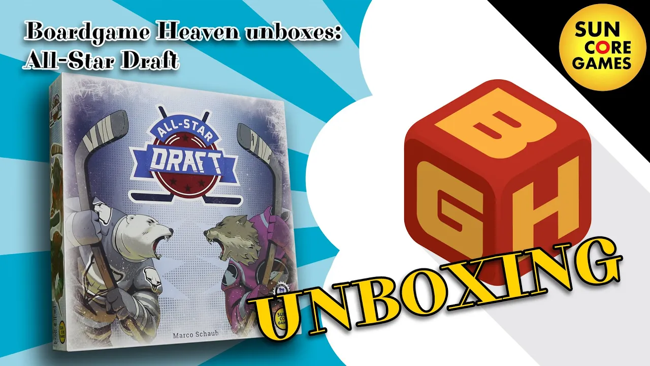 Boardgame Heaven Unboxing 182: All-star Draft (Sun Core Games)