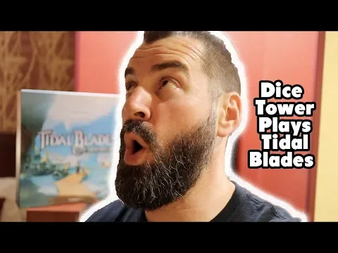 My visit to The Dice Tower to play Tidal Blades with Tom, Sam, and Zee.