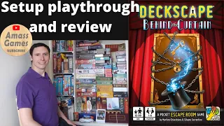 Deckscape Behind the Curtain playthrough review AmassGames escape room in a box setup play #gametok