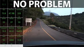 Steep mountain climb with Hyundai Ioniq 72.6 kWh RWD (Doi Ang Khang)