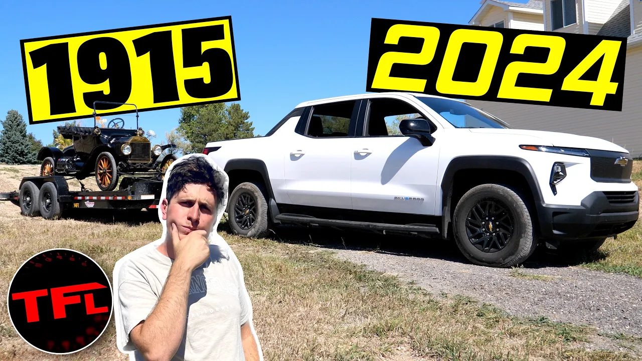 The Newest Chevy Tows the Oldest Ford: Silverado EV vs. Model T Real-World Towing Test!