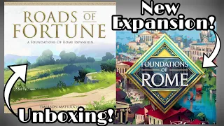 Unboxing of Roads Of Fortune - Expansion For Foundations Of Rome