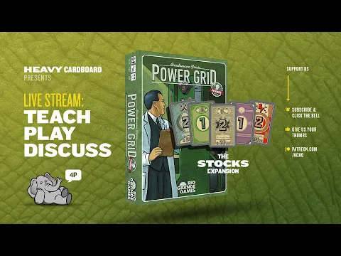 Power Grid - The Stocks Expansion - 4p Teaching, Play-through, & Round table by Heavy Cardboard