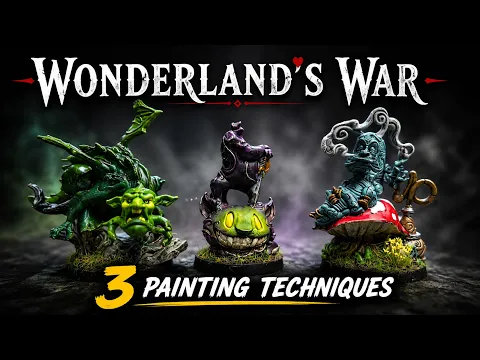 Painting Wonderland's Strangest Characters | Jabberwock, Cheshire Cat & Caterpillar #lotusthalia