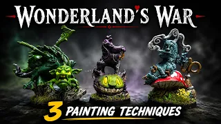 Painting Wonderland's Strangest Characters | Jabberwock, Cheshire Cat & Caterpillar #lotusthalia