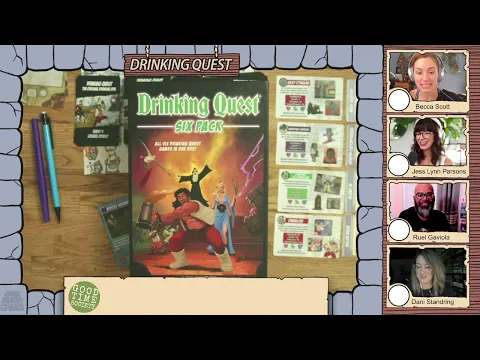 Drinking Quest Six Pack Game - Dani Standring, Jess Lynn Parsons, Ruel Gaviola, and Becca Scott