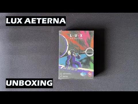 Unboxing Lux Aeterna solo card game