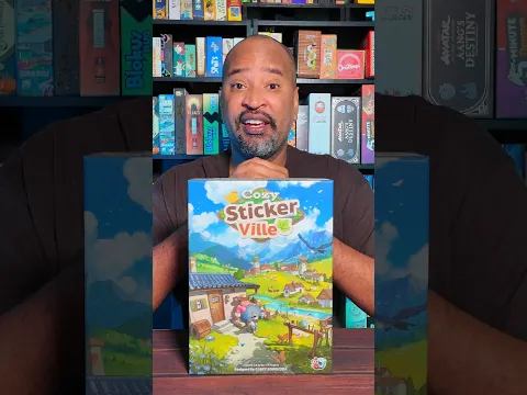 Fresh Ink and Small Town Vibes! | Cozy Stickerville First Look #BoardGames #CardboardCousins
