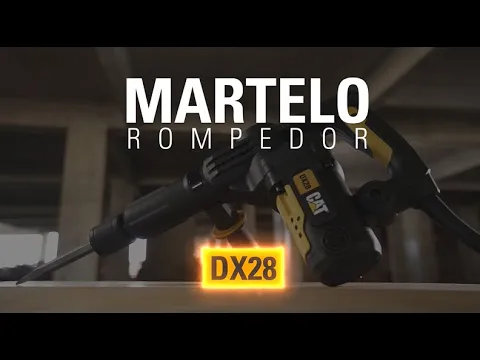 Martelo Demolidor Caterpillar com Maleta e Acessórios Hexagonal 1100W 10J DX28 220V