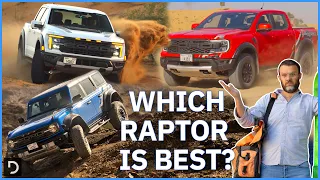 Ranger Raptor v F-150 Raptor v Bronco Raptor | Which Ford Raptor is king?