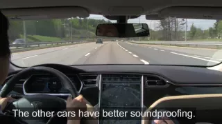Tesla Model S Performance 85 test drive in Oslo (English sub)