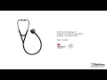 3M™ Littmann® Cardiology IV™ diagnosztikai fonendoszkóp, 6200, fekete mellkasi hallgatófej, fekete cső, piros szár és fekete fejhallgató, 68cm video