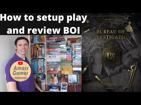 Bureau of Investigation SHCD Sherlock Holmes Consulting Detective * AmassGames * 4K unboxing Cthulhu