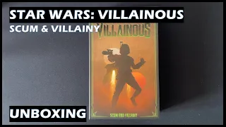 Unboxing Villainous Scum and Villainy Star Wars board game