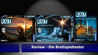 EXIT Spiel+Puzzles Leuchtturm +Tempel,  EXIT Raub auf dem Mississippi -Review - Die Brettspieltester