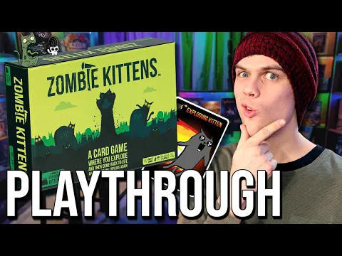 Exploding Kittens BACK FROM THE DEAD! Zombie Kittens Board Game Playthrough!